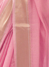 Baby Pink Casual Wear Weaving Saree