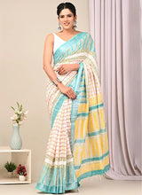 Daily Wear Cream Printed Cotton Saree