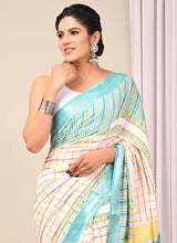 Daily Wear Cream Printed Cotton Saree