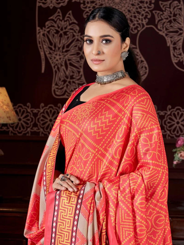 Multi Colour Casual Wear Printed Saree