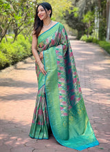 Green Silk Traditional Wear Weaving Saree